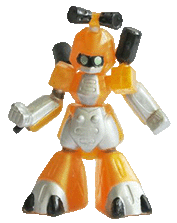 A small bug-eyed figure of Metabee.