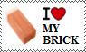 Stamp with: I love my brick.