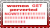 Stamp declaring: women get perverted now!!!