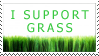 Stamp with: I support grass.